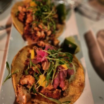 Cork & Fork - Salmon tacos. - New American Near Me - Indio, California Cork & Fork - Salmon tacos. - New American Near Me - Indio, California