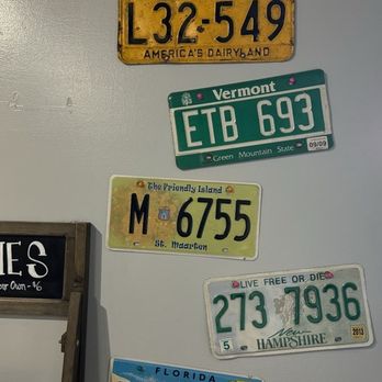 Zest Bakery and Coffeehouse - Cute old license plate display near the counter for ordering - Coffee & Tea Near Me - Stevens Point, Wisconsin Zest Bakery and Coffeehouse - Cute old license plate display near the counter for ordering - Coffee & Tea Near Me - Stevens Point, Wisconsin