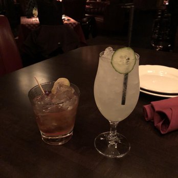Trivoli Tavern - Bourbon Old Fashioned + Cucumber Collins - American Near Me - Chicago, Illinois Trivoli Tavern - Bourbon Old Fashioned + Cucumber Collins - American Near Me - Chicago, Illinois