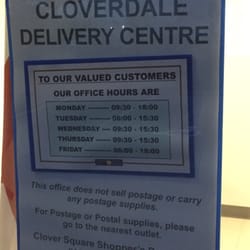 Cloverdale Delivery Centre - Hours as of February 2015