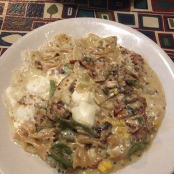 Pasta Max Cafe - TRI color bow tie pasta with chicken, spinach, sun dried tomatoes, mushroom and mozzarella. - Italian Near Me - McDonough, Georgia