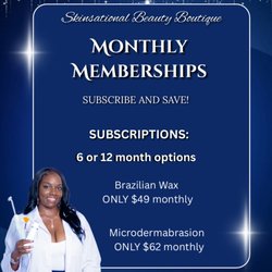 Skinsational Beauty Boutique - Now offering monthly memberships