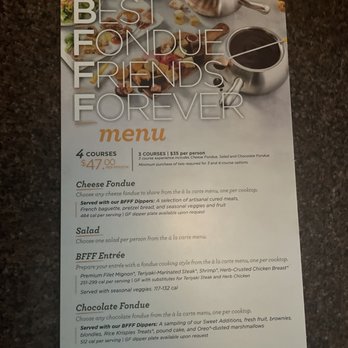The Melting Pot - BFFF menu - Fondue Near Me - Raleigh, North Carolina