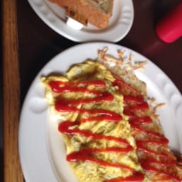 Swiss cheese and mushroom omelette. Only $5.95 and it tastes wonderful. Swiss cheese and mushroom omelette. Only $5.95 and it tastes wonderful.