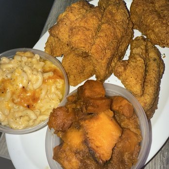 Lighthouse Fish Market - Deep Fried Catfish with yams, Mac & cheese - Seafood Near Me - New York, New York Lighthouse Fish Market - Deep Fried Catfish with yams, Mac & cheese - Seafood Near Me - New York, New York