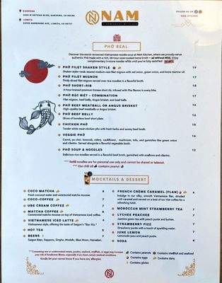 Menu photo 8 NAM Kitchen - Gardena Gardena, CA Menu photo 8 NAM Kitchen - Gardena Gardena, CA