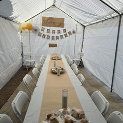 Giovanna's Party Supply - Three tables and a tent