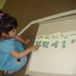 Global Child Montessori - Counting activity for 3 year olds.