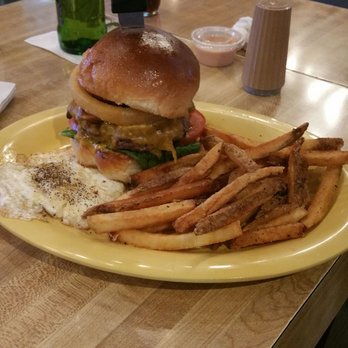 River City Lanes - Southwest Burger with Fried egg - Bowling Near Me - Post Falls, Idaho River City Lanes - Southwest Burger with Fried egg - Bowling Near Me - Post Falls, Idaho