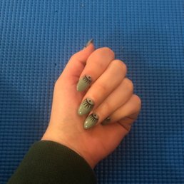Acrylic nails with gel and nail art Acrylic nails with gel and nail art