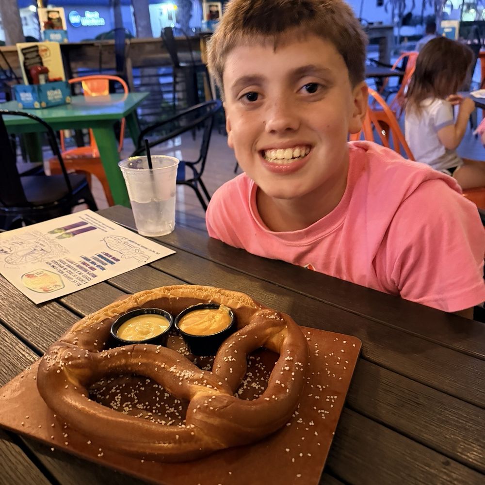 Cocoa Beach Fish Camp Grill - Big pretzel! - New American Near Me - Cocoa Beach, Florida Cocoa Beach Fish Camp Grill - Big pretzel! - New American Near Me - Cocoa Beach, Florida