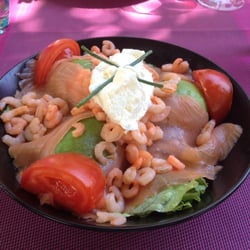 Au Café Chaud - La salade Terre et Mer