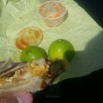Los Mexican Burritos - Bacon egg cheese and potatoe burrito! What's left of it! - Mexican Near Me - Wichita, Kansas Los Mexican Burritos - Bacon egg cheese and potatoe burrito! What's left of it! - Mexican Near Me - Wichita, Kansas