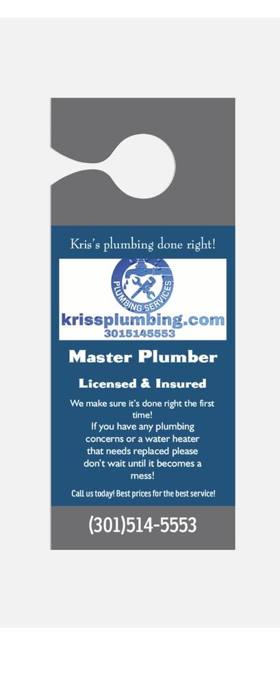 Slide of Kris’s Plumbing Done Right