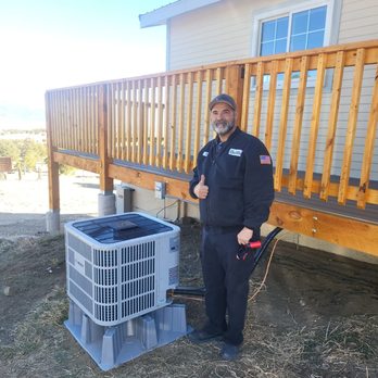 Clarks Mechanical - Fred the owner- hard at work on a heat pump installation!! - Heating & Air Conditioning/HVAC Near Me - Pueblo, Colorado