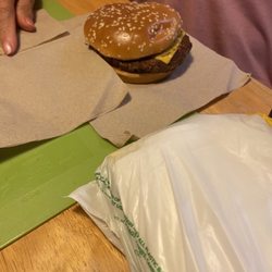 McDonald's - QP w/Cheese it's supposed to be w/o cheese she is allergic!!
