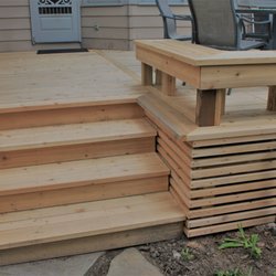 Spruced Up - Natural cedar fence - most of support and structure was in good shape, we rebuilt all of deck and some supports.