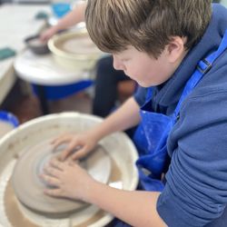 Looking Glass Pottery - Working the clay slowly