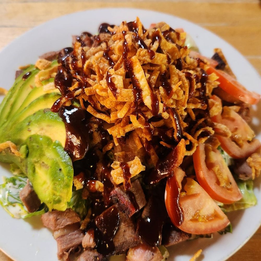 BBQ Blues - Perfect for this hot weather a BBQ chicken salad w/ brisket instead of chicken a must try 10/10 - Barbeque Near Me - Monrovia, California