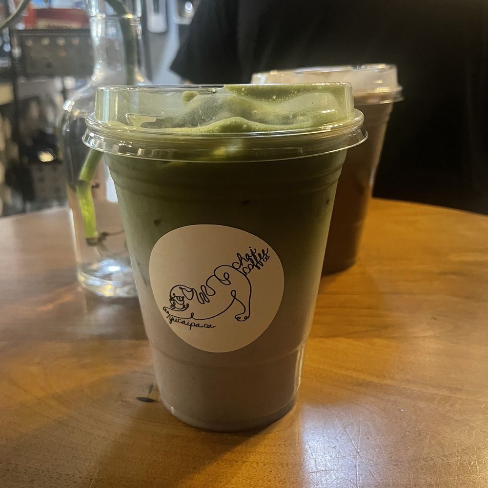 Chai Coffee Co - Iced lavender blueberry matcha - Coffee & Tea Near Me - Yucaipa, California Chai Coffee Co - Iced lavender blueberry matcha - Coffee & Tea Near Me - Yucaipa, California
