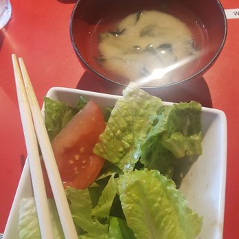 Fugetsu - Sunnyvale - Miso soup and salad come with during lunch - Japanese Near Me - Sunnyvale, California Fugetsu - Sunnyvale - Miso soup and salad come with during lunch - Japanese Near Me - Sunnyvale, California
