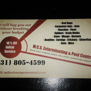 MCS Exterminating & Pest Control - We will bug you out without breaking your budget - Pest Control Near Me MCS Exterminating & Pest Control - We will bug you out without breaking your budget - Pest Control Near Me