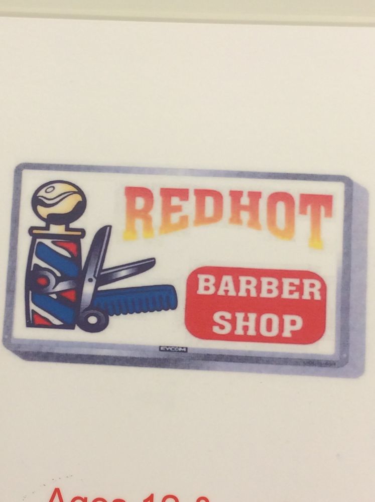 Red Hot Barber Shop Logo