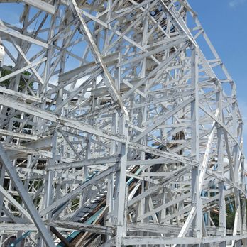 Six Flags Over Georgia - Pretty creepy. Old wooden coaster. Georgia Cyclone - Amusement Parks Near Me - Austell, Georgia Six Flags Over Georgia - Pretty creepy. Old wooden coaster. Georgia Cyclone - Amusement Parks Near Me - Austell, Georgia