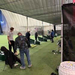 Out indoor driving range has two levels for our golfers.