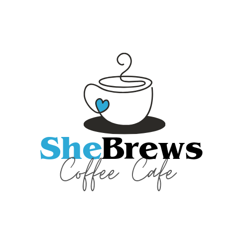 She Brews Coffee Cafe Logo
