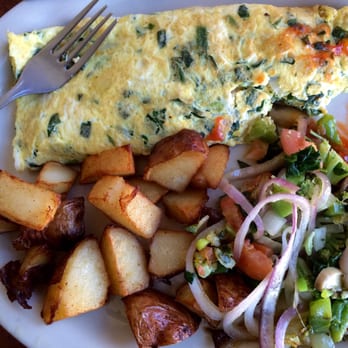Harry's All American - The Spinach Omlette! With a side of grilled veggies! - Breakfast & Brunch Near Me - Boston, Massachusetts