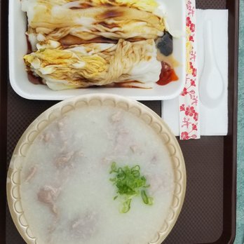 Oriental Porridge - Egg rice roll with pork congee ($5.99 + tax) - Food Court Near Me - Markham, Ontario