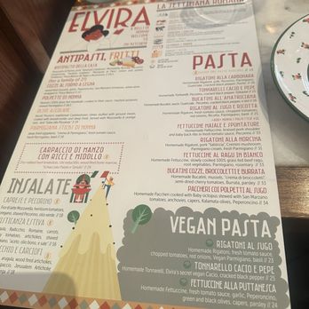 Elvira - Menu - Italian Near Me - San Diego, California Elvira - Menu - Italian Near Me - San Diego, California