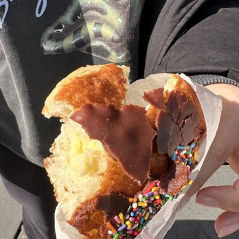 Johnny Doughnuts - Bad quality chocolate donut, chunky custard filling - Donuts Near Me - San Francisco, California Johnny Doughnuts - Bad quality chocolate donut, chunky custard filling - Donuts Near Me - San Francisco, California