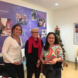 A few of our French, Thai and English instructors enjoying the holiday celebration.