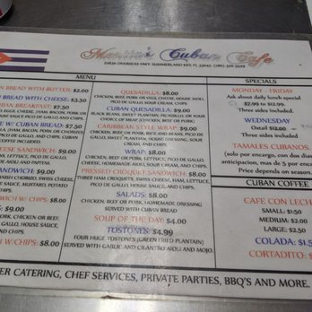 Moritas Cuban Cafe - Menu - Cuban Near Me - Cudjoe Key, Florida Moritas Cuban Cafe - Menu - Cuban Near Me - Cudjoe Key, Florida