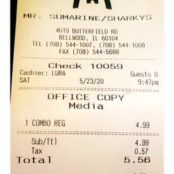 Mr. Submarine - Roast Beef & Corned Beef Combo Regular 5.56$