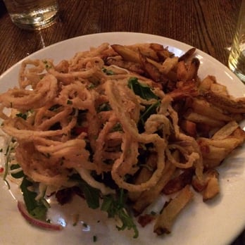 The Oak Barrel - Pulled pork with fried onions and apple slaw-AWESOME! I asked for fries instead of the jalapeño corn bread - Brasseries Near Me - Valley View, Ohio The Oak Barrel - Pulled pork with fried onions and apple slaw-AWESOME! I asked for fries instead of the jalapeño corn bread - Brasseries Near Me - Valley View, Ohio