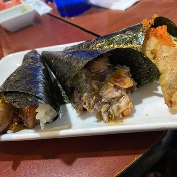 Fuji Sushi - Hand Rolls (Unagi, Salmon Skin, "ZigZack" Soft Shell Crab) - Sushi Bars Near Me - Elk Grove, California