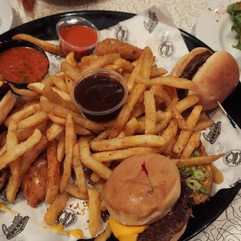 Corvette Diner - Sampler platter and fried pickles - Diners Near Me - San Diego, California