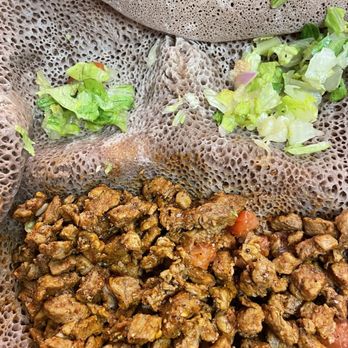 Habesha Cafe - Beef Tibs (What I got) - Ethiopian Near Me - Seattle, Washington