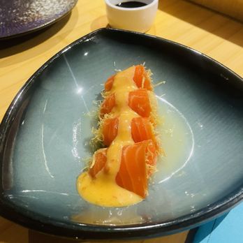 Asian Moon - Crispy Salmon Citrus Mango Emulsion and Crispy Yukon - Asian Fusion Near Me - Massapequa Park, New York Asian Moon - Crispy Salmon Citrus Mango Emulsion and Crispy Yukon - Asian Fusion Near Me - Massapequa Park, New York