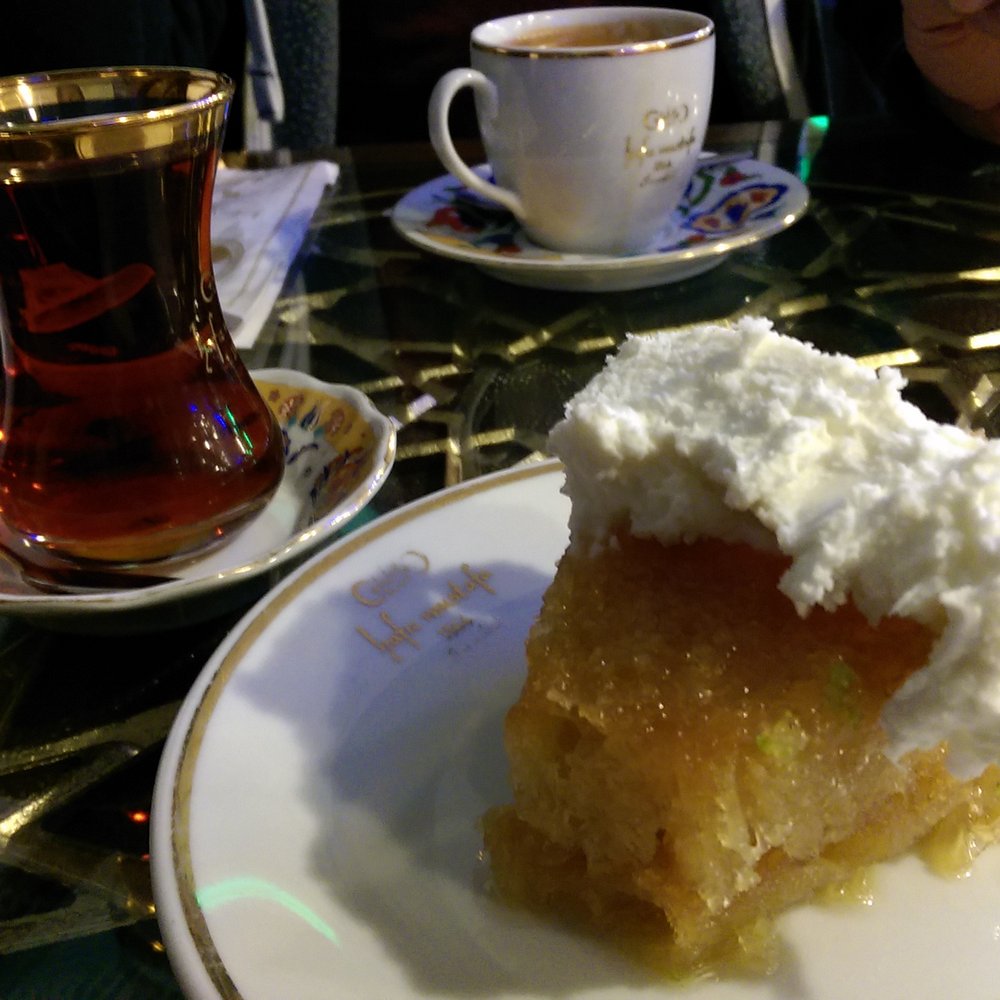 Hafiz Mustafa 1864 - Ekmek kadiyifi - bread soaked in syrup with clotted cream - Desserts Near Me - Istanbul, 34 Hafiz Mustafa 1864 - Ekmek kadiyifi - bread soaked in syrup with clotted cream - Desserts Near Me - Istanbul, 34