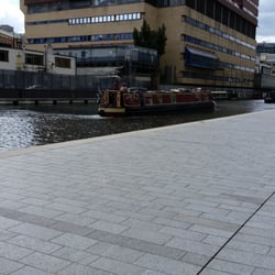 Nice to look at the barges. Shame about St Mary's Hospital in the background.