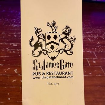 St James Gate Bar and Restaurant - Menu - American Near Me - Belmont, California St James Gate Bar and Restaurant - Menu - American Near Me - Belmont, California