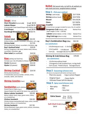 Menu photo 8 Ray's Crab Shack Newark, CA