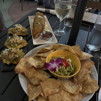 COPA - Shrimp Tostones, Potato Spiral, Chips & Guac - Latin American Near Me - St. Petersburg, Florida COPA - Shrimp Tostones, Potato Spiral, Chips & Guac - Latin American Near Me - St. Petersburg, Florida