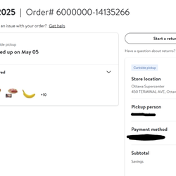Wal-Mart - 1st order May 1st for Pickup