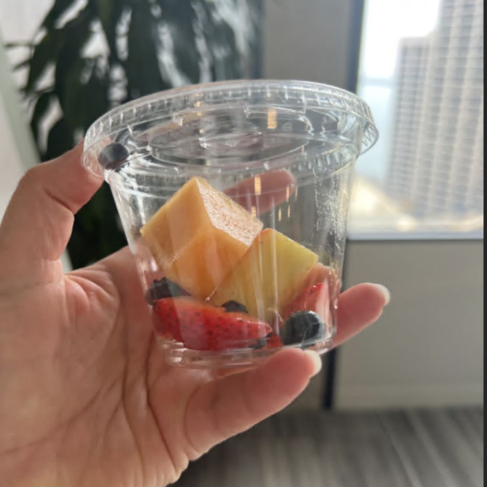 Mission Picnic - $4 for this fruit cup! Rip off. One cube of pineapple, one cube of melon, half a strawberry and three blueberries. - Sandwiches Near Me - San Francisco, California Mission Picnic - $4 for this fruit cup! Rip off. One cube of pineapple, one cube of melon, half a strawberry and three blueberries. - Sandwiches Near Me - San Francisco, California
