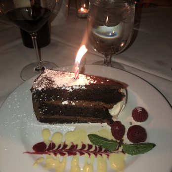 Jillians - Chocolate Layered Mousse Cake with fresh Raspberries - Wine Bars Near Me - Palm Desert, California